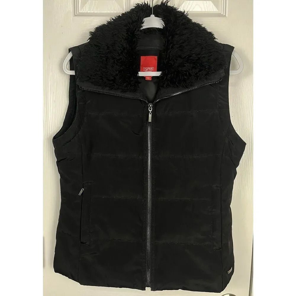 Vintage Esprit‎ Black Quilted Best Women’s Size Small